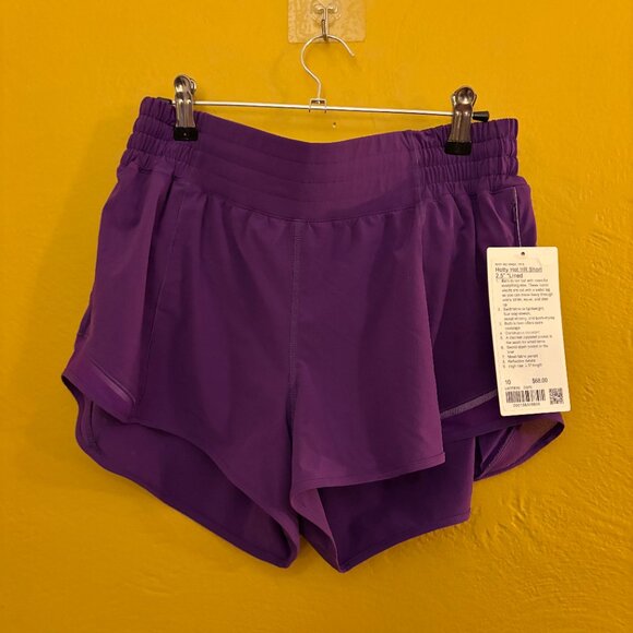 Lululemon Hotty Hot HR Short 2.5” Lined - College Purple - Size 10 - NWT - Picture 4 of 5